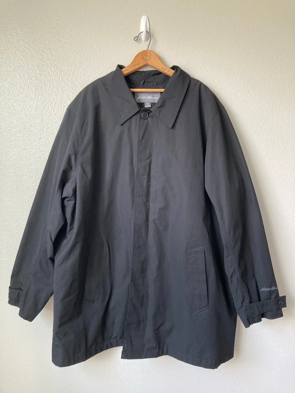 Eddie Bauer coat jacket quilted down zip out lining plaid lined sz 2xl